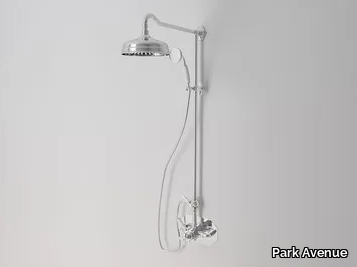 CROWE - Wall-mounted thermostatic metal shower panel with hand shower _ Park Avenue