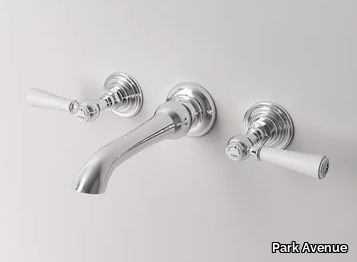 ASTAIRE - Wall-mounted washbasin tap with pop up waste with individual rosettes _ Park Avenue