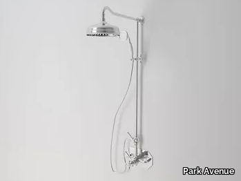 BEATRICE - Wall-mounted thermostatic shower panel with overhead shower _ Park Avenue