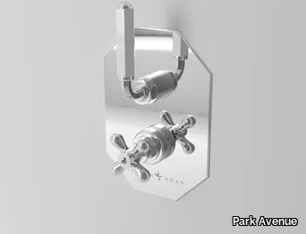 DARK WHITE - Recessed shower mixer with plate _ Park Avenue