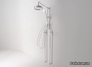 DARK WHITE - Floor standing shower panel with diverter _ Park Avenue