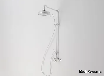 JAMES - Wall-mounted thermostatic shower panel with hand shower _ Park Avenue