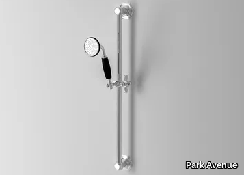 DARK BLACK - Shower wallbar with hand shower with hose _ Park Avenue