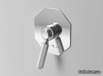 DARK WHITE - Recessed single handle shower mixer with plate _ Park Avenue