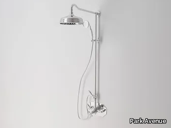 CARUSO - Wall-mounted thermostatic shower panel with overhead shower _ Park Avenue