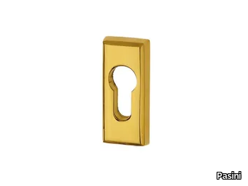 BOCCHETTA SICUREZZA ESAGONALE - Rectangular brass keyhole escutcheon _ Pasini