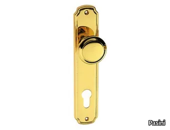 COLONIA CLASSIQUE - Brass door knob on back plate _ Pasini