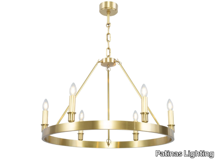 LOS ANGELES PENDANT 70 - Brass chandelier _ Patinas Lighting