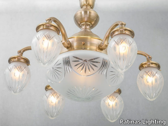 BRATISLAVA 6 - Handmade brass chandelier _ Patinas Lighting