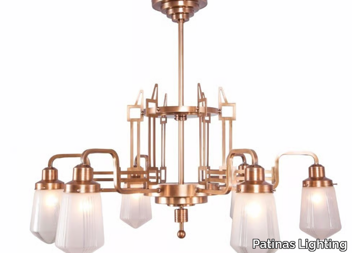 HOFFMANN 6 - Handmade brass chandelier _ Patinas Lighting