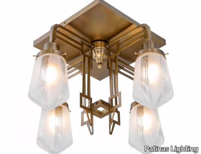 HOFFMANN V - Handmade brass ceiling lamp _ Patinas Lighting