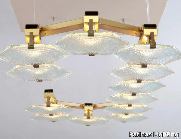 HEXXA PENDANT 12 - LED glass pendant lamp _ Patinas Lighting