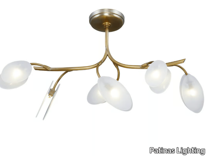 INVERNO 6 - LED handmade brass ceiling lamp _ Patinas Lighting