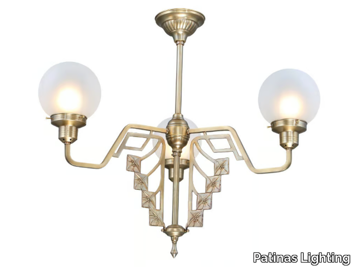 LINZ II - Swivel brass chandelier _ Patinas Lighting