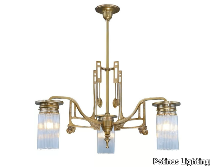 STUTTGART 3 - Handmade brass chandelier _ Patinas Lighting