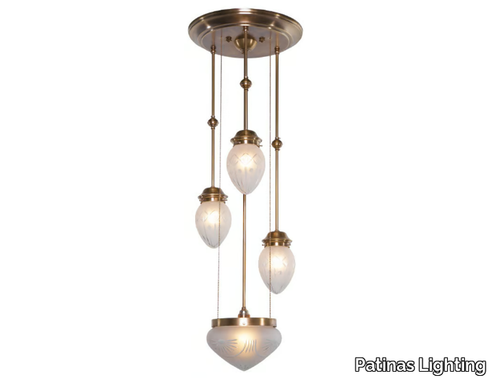 PANNON III - Handmade brass pendant lamp _ Patinas Lighting