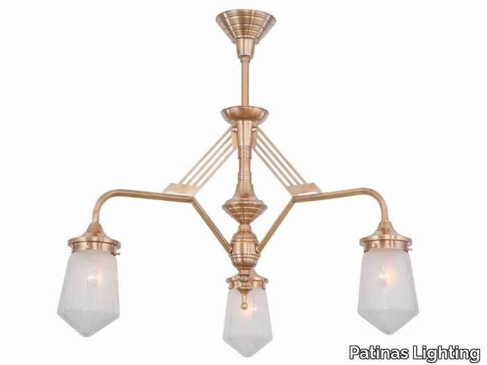 PRAGUE 3/I - Handmade brass chandelier _ Patinas Lighting