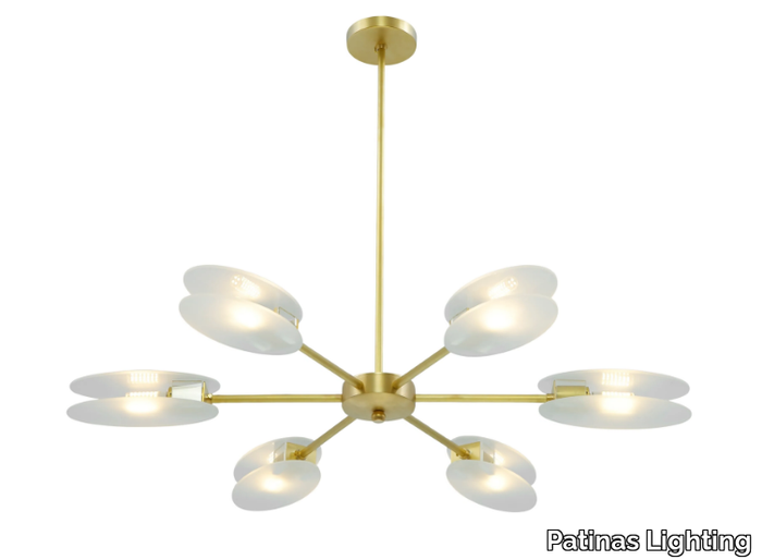 PRESENT CHANDELIER 1 - LED brass pendant lamp _ Patinas Lighting