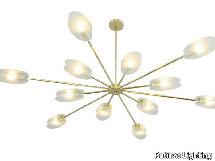 PRESENT CHANDELIER 3 - LED brass pendant lamp _ Patinas Lighting