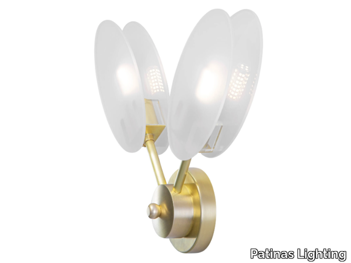 PRESENT WALL LIGHT 2V - LED brass wall light _ Patinas Lighting