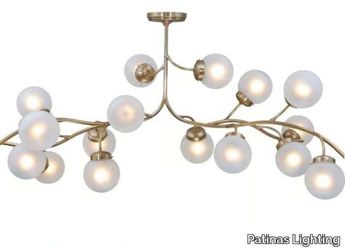 PRIMAVERA 16 - Brass ceiling lamp _ Patinas Lighting