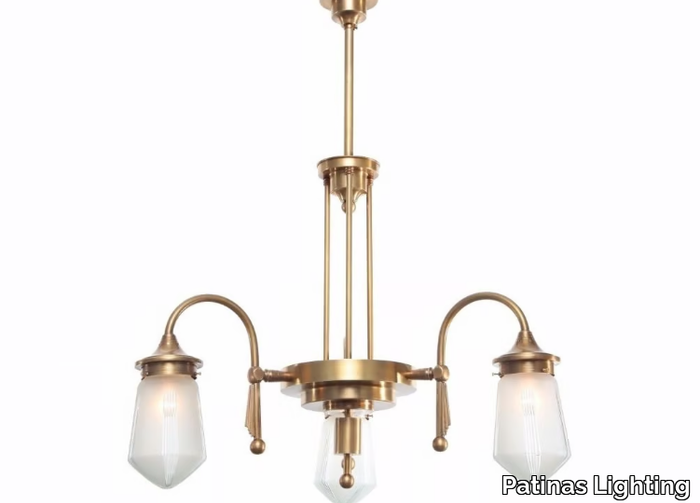 TYROL 3 - Handmade brass chandelier _ Patinas Lighting