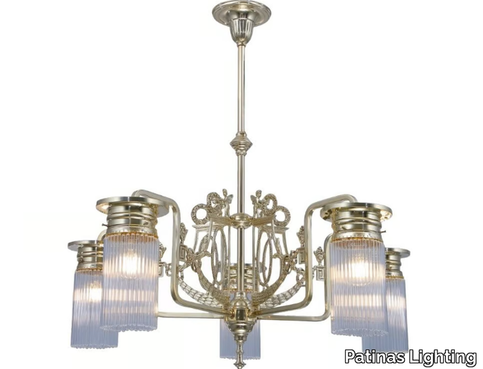 VENICE 5 - Brass chandelier _ Patinas Lighting