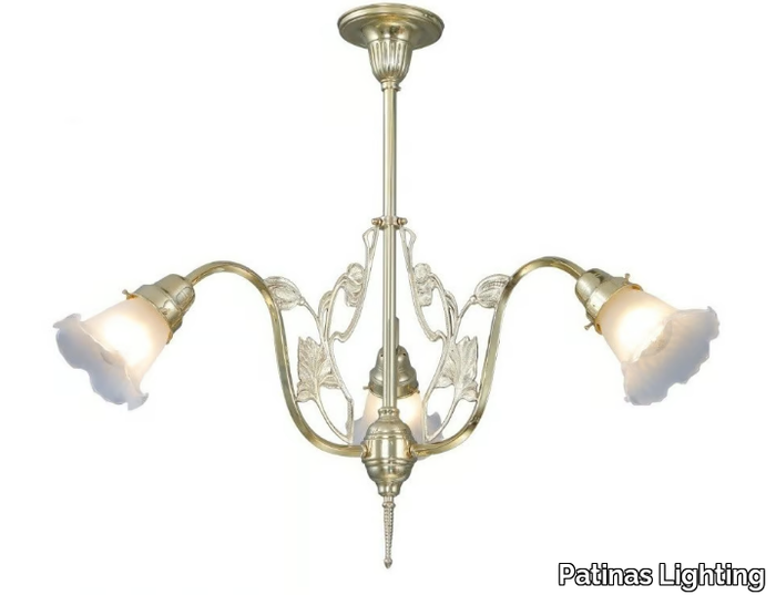 VERONA 3 - Handmade brass chandelier _ Patinas Lighting