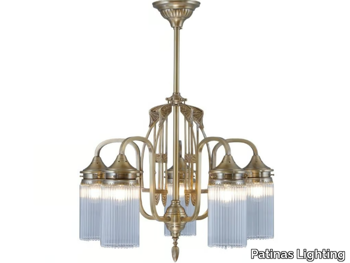 COLOGNE 5 - Handmade brass chandelier _ Patinas Lighting