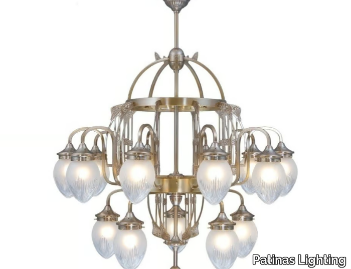 COLOGNE 15 - Handmade brass chandelier _ Patinas Lighting