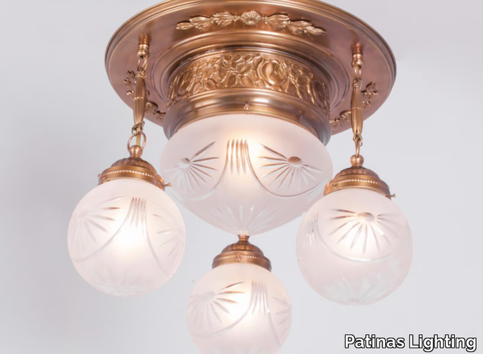 PECS III - Brass ceiling lamp _ Patinas Lighting