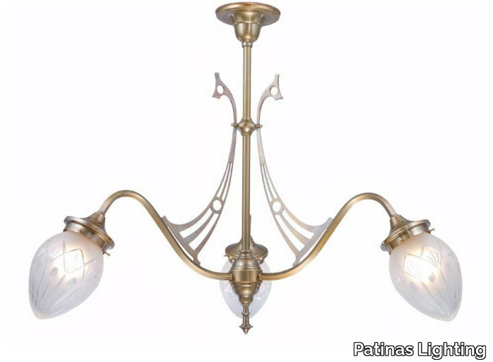 GENOA 3 - Handmade brass chandelier _ Patinas Lighting