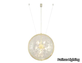 MACARON PENDANT VERTICAL 50 - LED brass pendant lamp _ Patinas Lighting