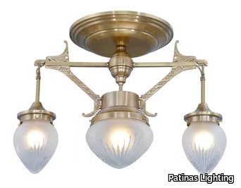 LISBON 2 - Handmade brass ceiling lamp _ Patinas Lighting