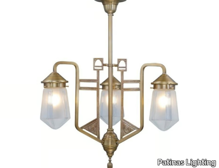 LUZERN 3 - Handmade brass chandelier _ Patinas Lighting