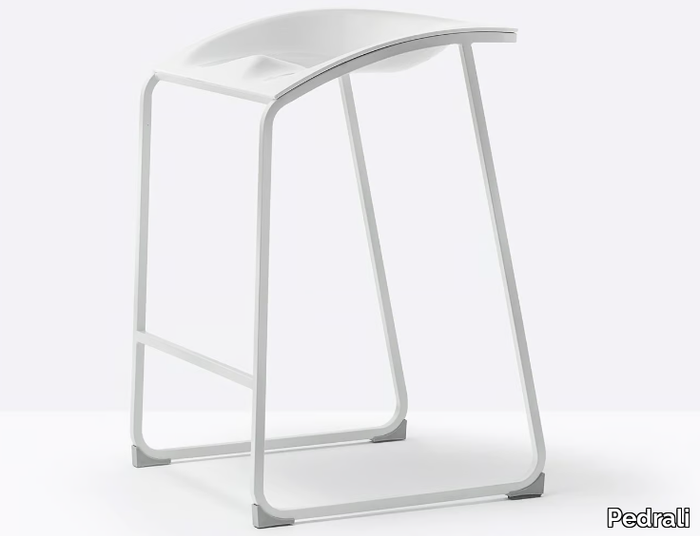 AROD 500 - Sled base steel stool with footrest _ Pedrali