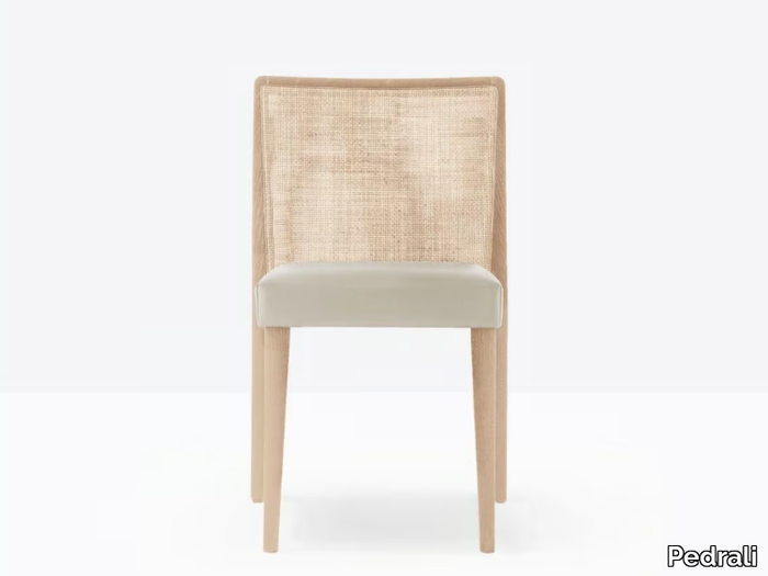 GLAM 433 - Wooden chair with woven cane backrest _ Pedrali