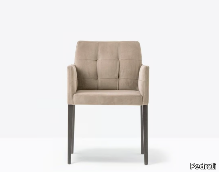 DRESS 536 - Upholstered tufted easy chair with armrests _ Pedrali