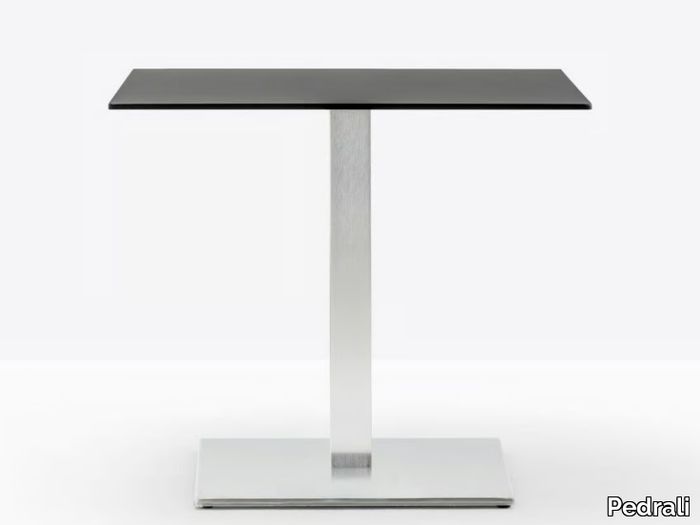 INOX 4402 - Square stainless steel table _ Pedrali