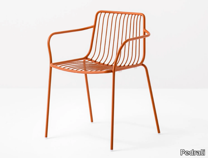 NOLITA 3655 - Metal chair with armrests _ Pedrali