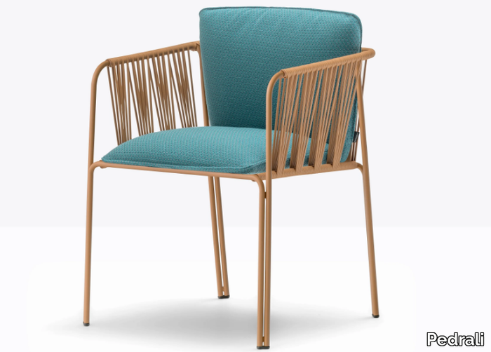 NARÌ - Steel garden chair with armrests _ Pedrali