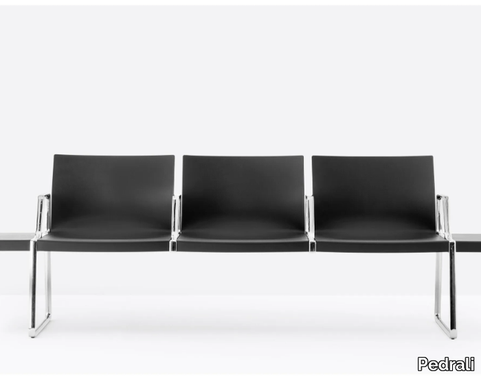 PLURAL P02013/2014/2016/2019 - Bench with armrests _ Pedrali