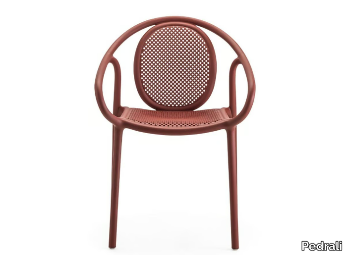 REMIND 3735R - Stackable polypropylene chair with armrests _ Pedrali