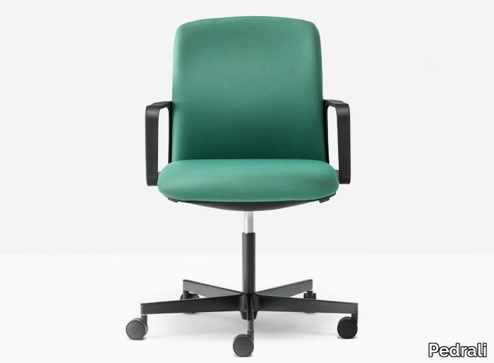 TEMPS LOW BACK 3766 - Height-adjustable fabric office chair with castors _ Pedrali