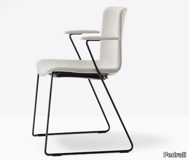 TWEET 898/2 - Sled base chair with armrests _ Pedrali