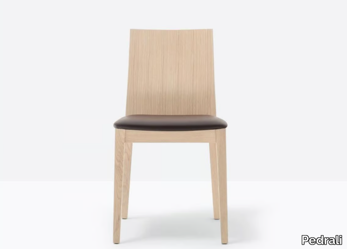 TWIG 429 - Oak chair with integrated cushion _ Pedrali