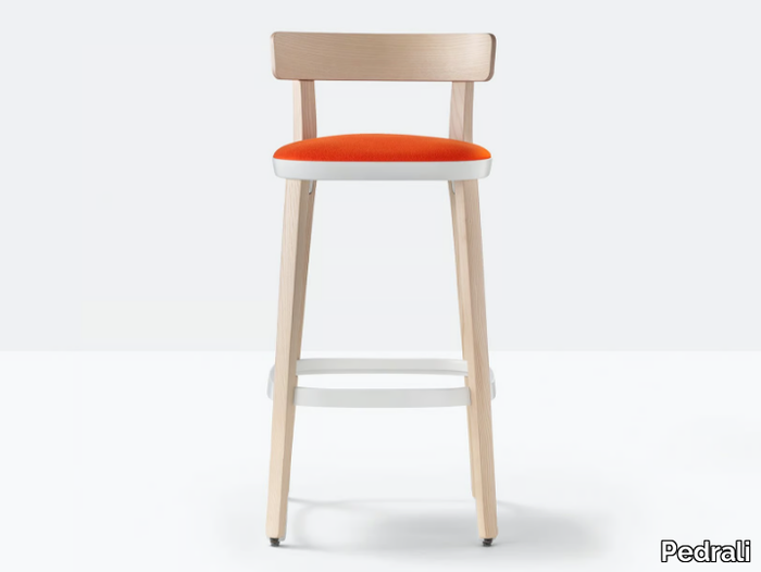 FOLK 2947 - High ash stool with integrated cushion _ Pedrali