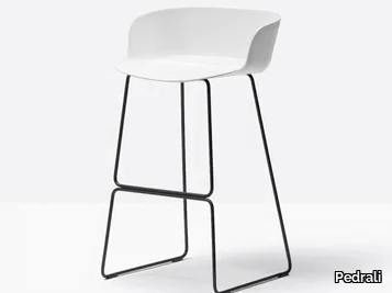 BABILA 2748 - Sled base high polypropylene stool _ Pedrali