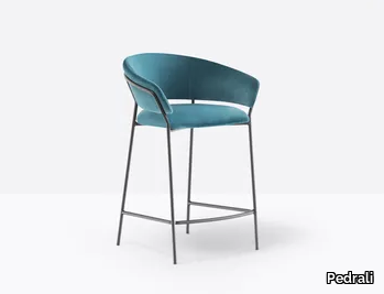 JAZZ 3717 - High fabric stool with armrests _ Pedrali