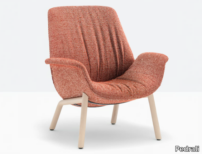 ILA 2025 - Fabric armchair with ash structure _ Pedrali